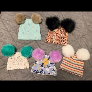 Baby pom pom Hats